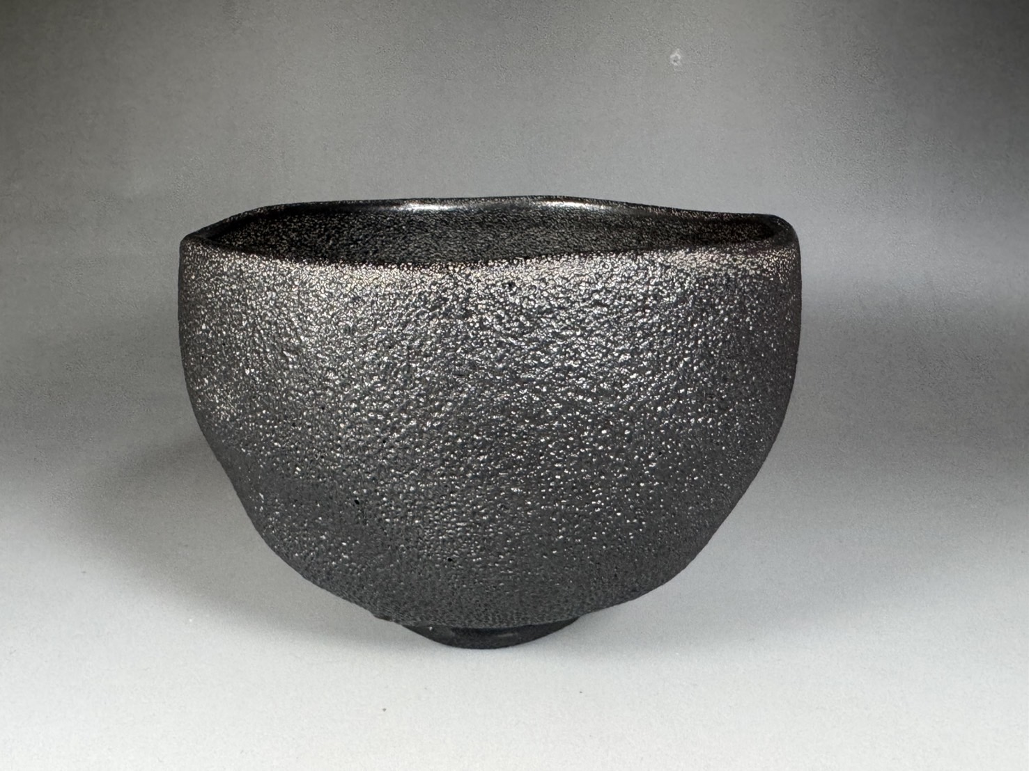 二代目 寒川栖豊 那智黒 茶碗 茶道具 紀州葵窯 共箱 家元箱書 二代目