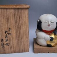 荒井寿斎 木彫 獅子頭 井波彫刻、十三絃 琴「子持ち綾杉彫り、玉縁包み