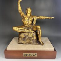 彫刻家 平櫛田中「満徳恵比寿尊」「福聚大黒天尊」ブロンズ像 一対