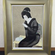 小暮真望「白馬 清水の郷」シルクスクリーン 直筆サイン 共シール | 新栄堂