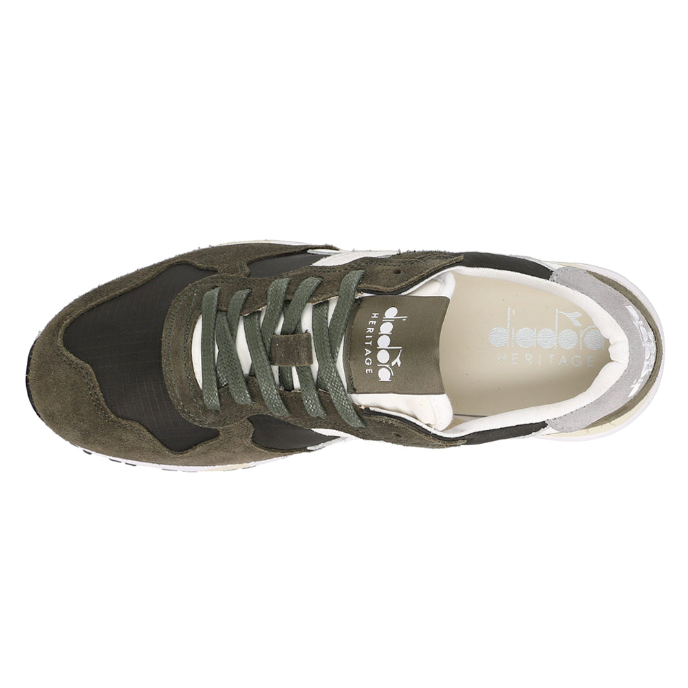 Shop Green Mens Diadora Trident 90 Ripstop Lace Up Sneakers