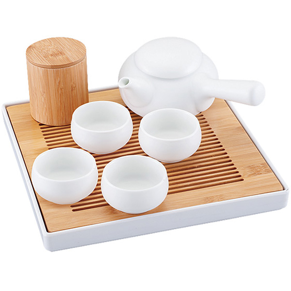 カンダ カジュアル中国茶器セット マットホワイト - 調理器具のSHOKUBI