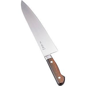 正本総本店 正本 最高級炭素鋼 紫丹柄 ツバ付 牛刀 27cm - 調理器具の