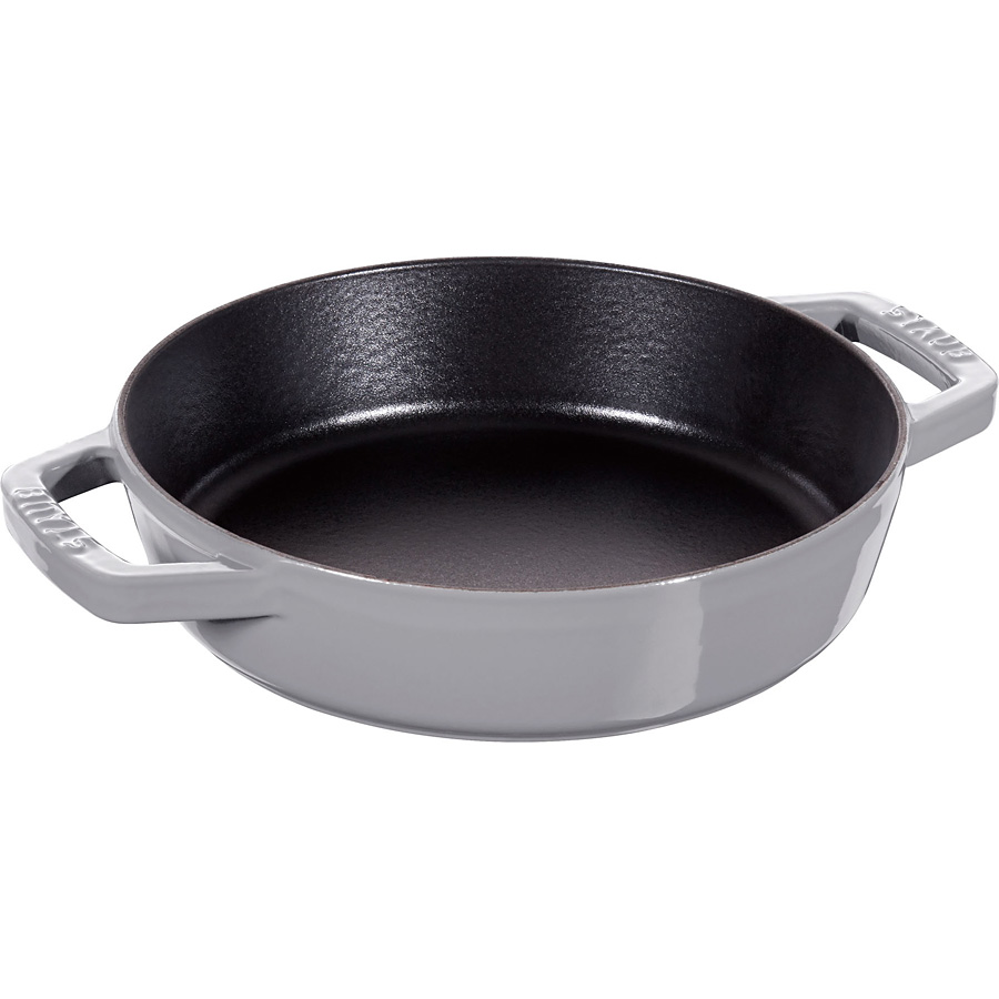 ストウブ ラウンド 両手フライパン 20cm 40511-660 グレー - 調理器具