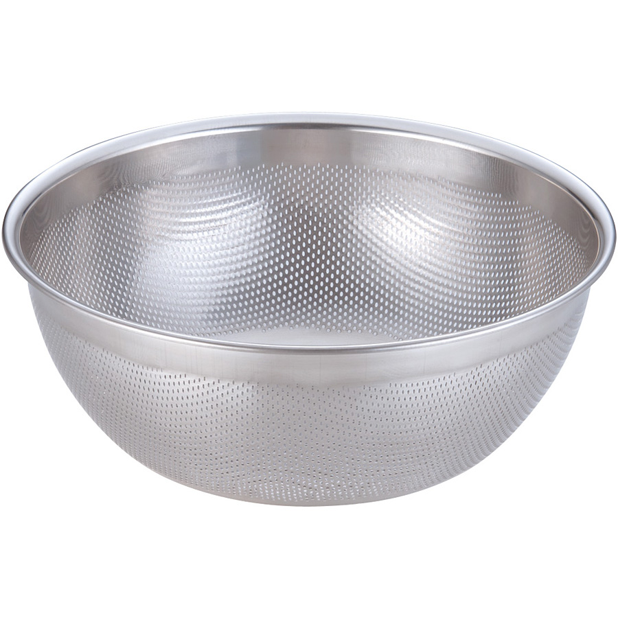 三宝産業 YUKIWA UK 18-8 ステンレス HACCP パンチング ざる 浅型 35cm