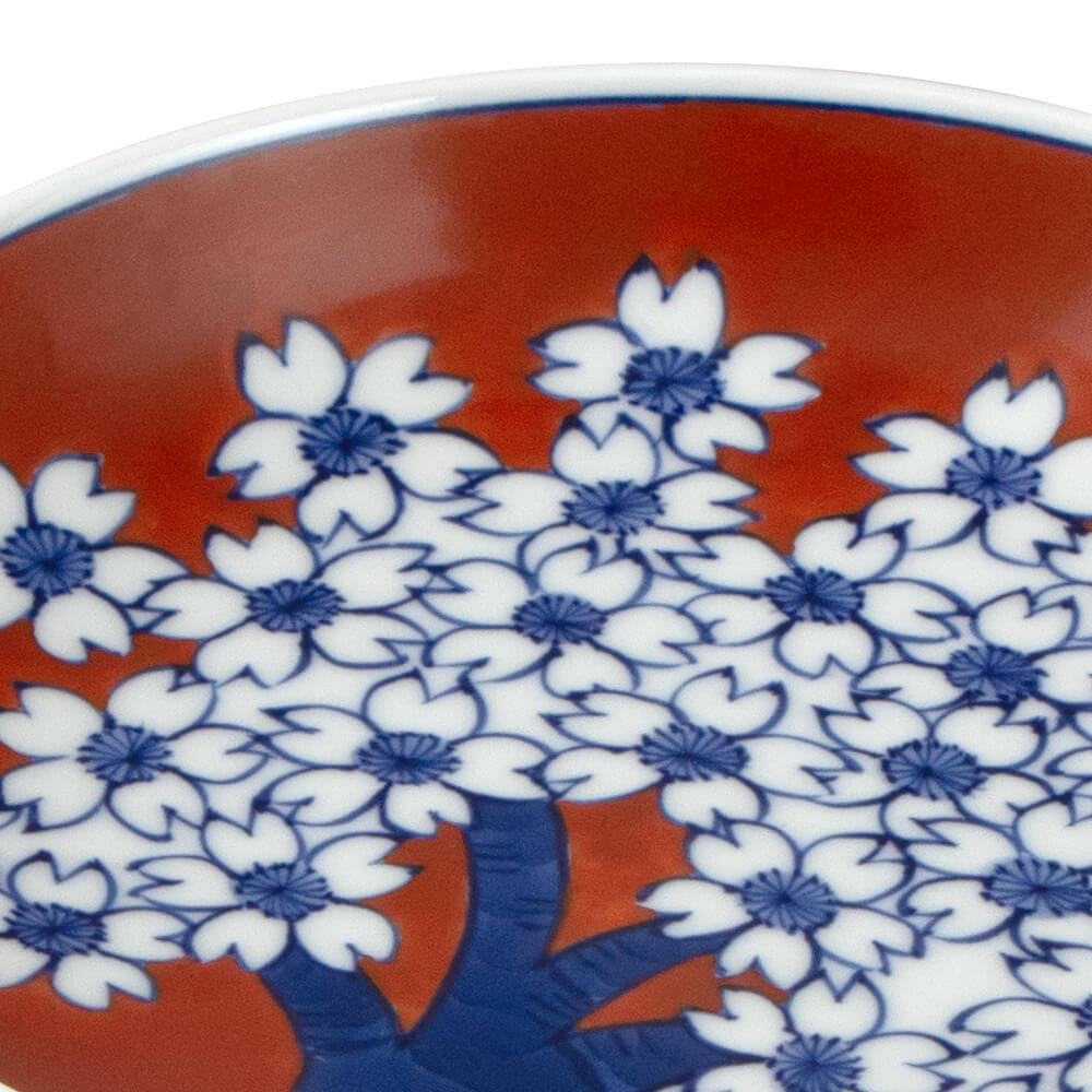 赤濃桜図 皿（16.5cm） ｜ 有田焼の源右衛門窯公式オンラインショップ