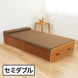 セミダブル＞ 伸縮可能で省スペース！ アコーディオン式 ペーパー