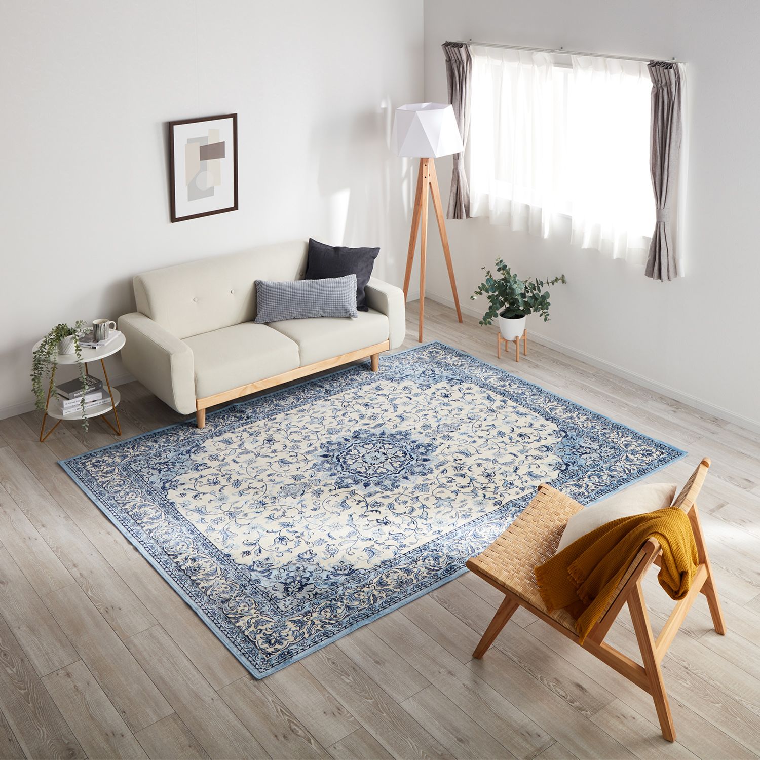 200×250cm＞ベルギー製 さらさら綿混 シルクタッチカーペット