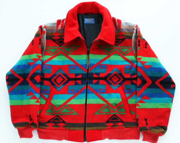 80s USA製 PENDLETONペンドルトン ネイティブ柄 ウール ブランケット