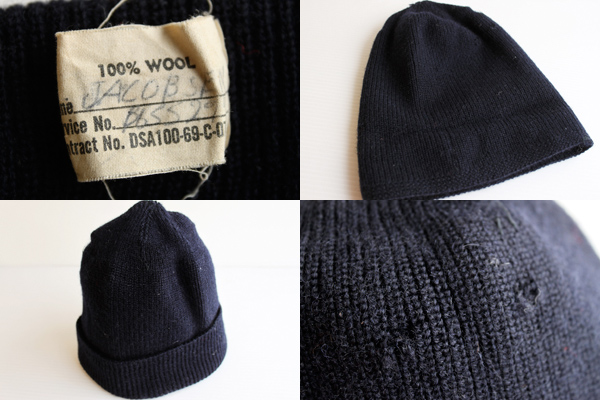60s 米軍 U.S.NAVY ウール ワッチキャップ☆ニットキャップ