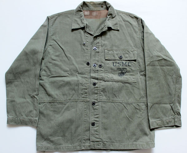 40s 米軍 USMC P-44 HBT ヘリンボーンツイル ジャケット☆M-44