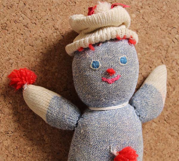 ビンテージ ハンドメイド ソックドール ぬいぐるみ 2体セット☆ソック