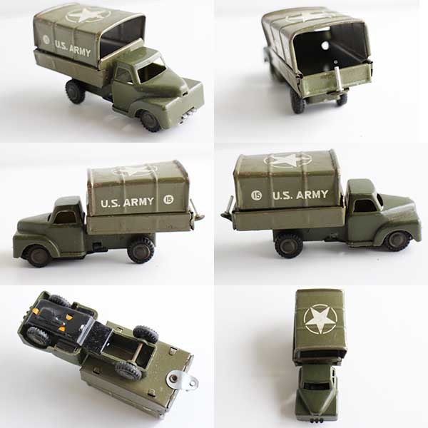 60s 日本製 U.S.ARMY トラック AMBULANCE ブリキ ミニカー 3台セット