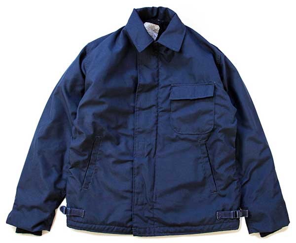 90s 米軍 U.S.NAVY ボアライナー アラミド デッキジャケット 紺 M