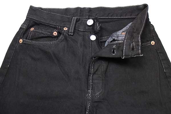 90s USA製 Levi'sリーバイス 501 ブラック デニムパンツ 後染め w27