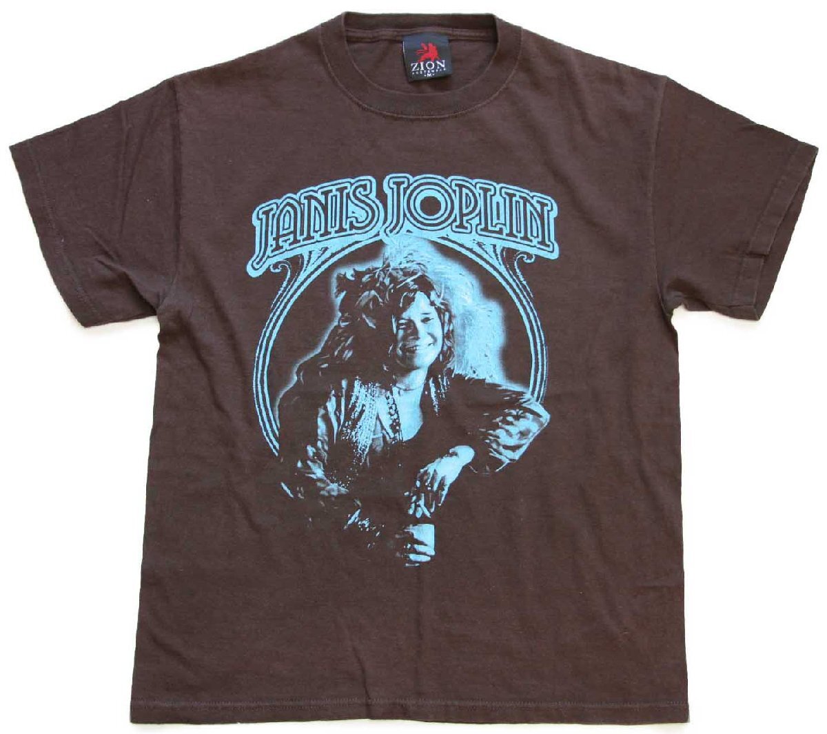 00s JANIS JOPLIN ジャニスジョプリン コットンTシャツ 焦げ茶