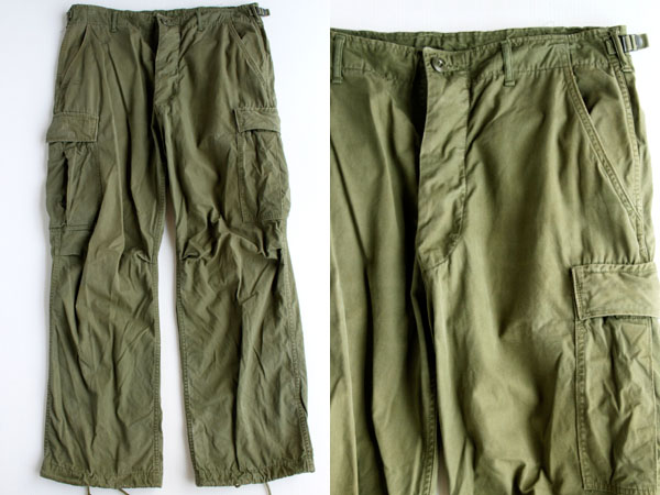 60s 米軍 U.S.ARMY ジャングルファティーグパンツ 3rd ノンリップ M-S
