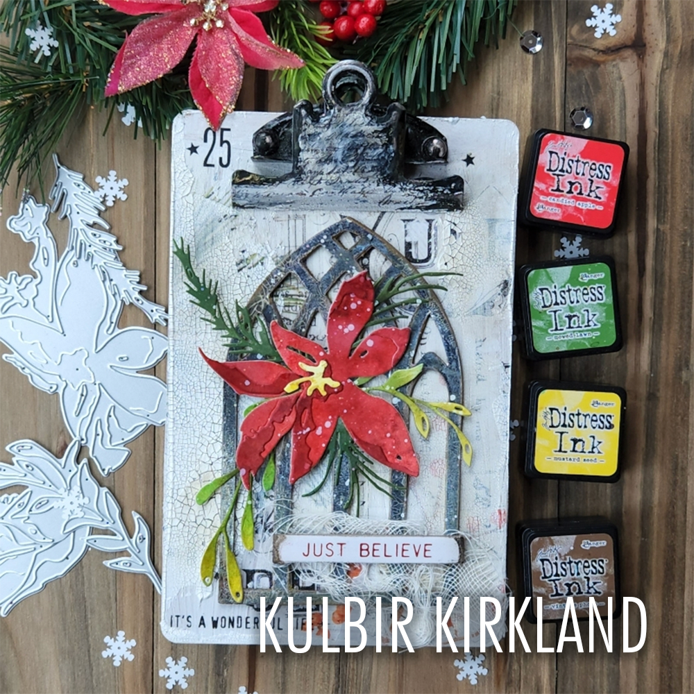 Sizzix Thinlits Die Set 8PK - Holiday Brushstroke #3 by Tim Holtz