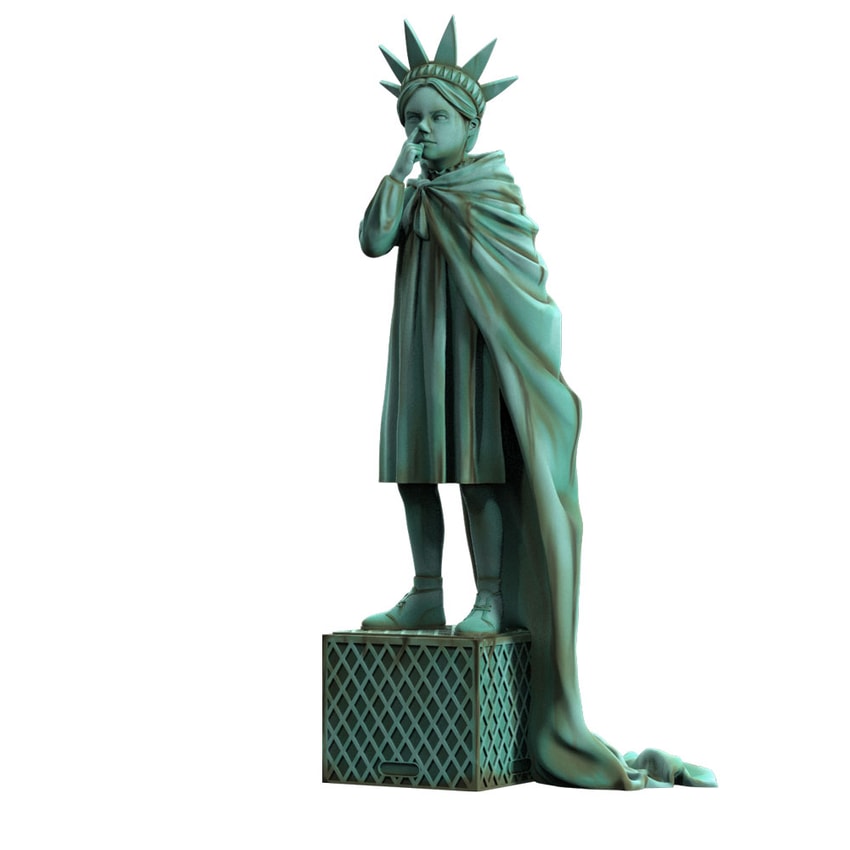 Liberty Girl Freedom Edition Polystone Statue by Brandalised