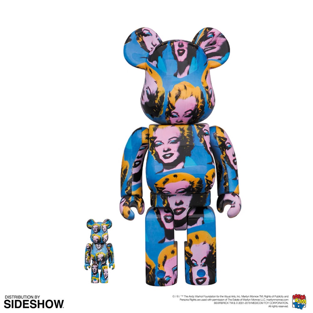Be@rbrick Andy Warhol's Marilyn Monroe 100% and 400% Collectible