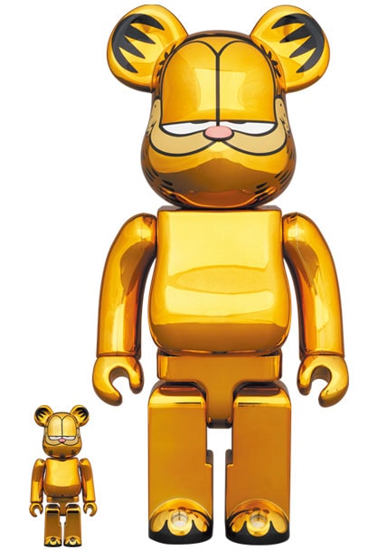 Bearbrick Garfield (Gold Chrome Version) 100% and 400% by Medicom