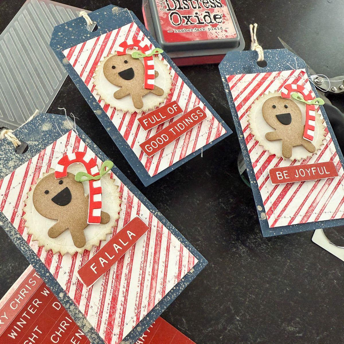 Tim Holtz Sizzix Christmas Minis Sidekick Dies and Texture Fade