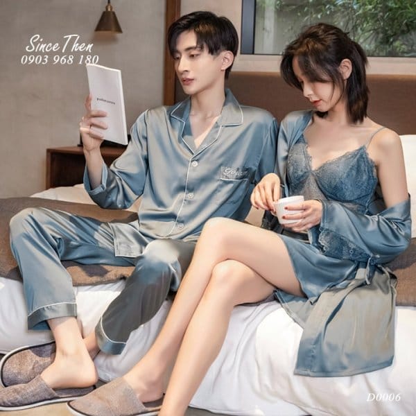 Đồ ngủ đôi lụa xanh ngọc Puppis - Since Then
