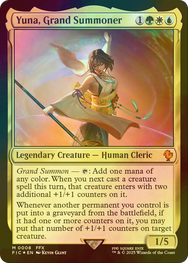 MTG 大召喚士、ユウナ 日本語版foil プロモ コマンダーリーグ