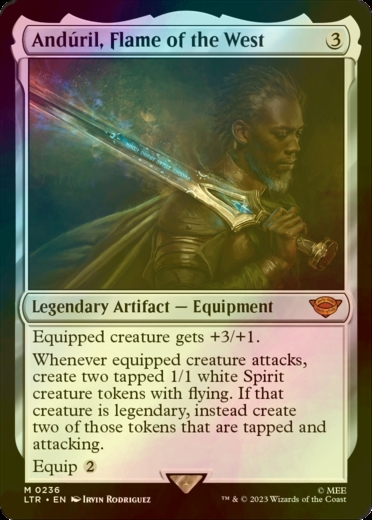 MTG 指輪物語 ポスター 西方の焰、アンドゥーリル MTG 指輪物語