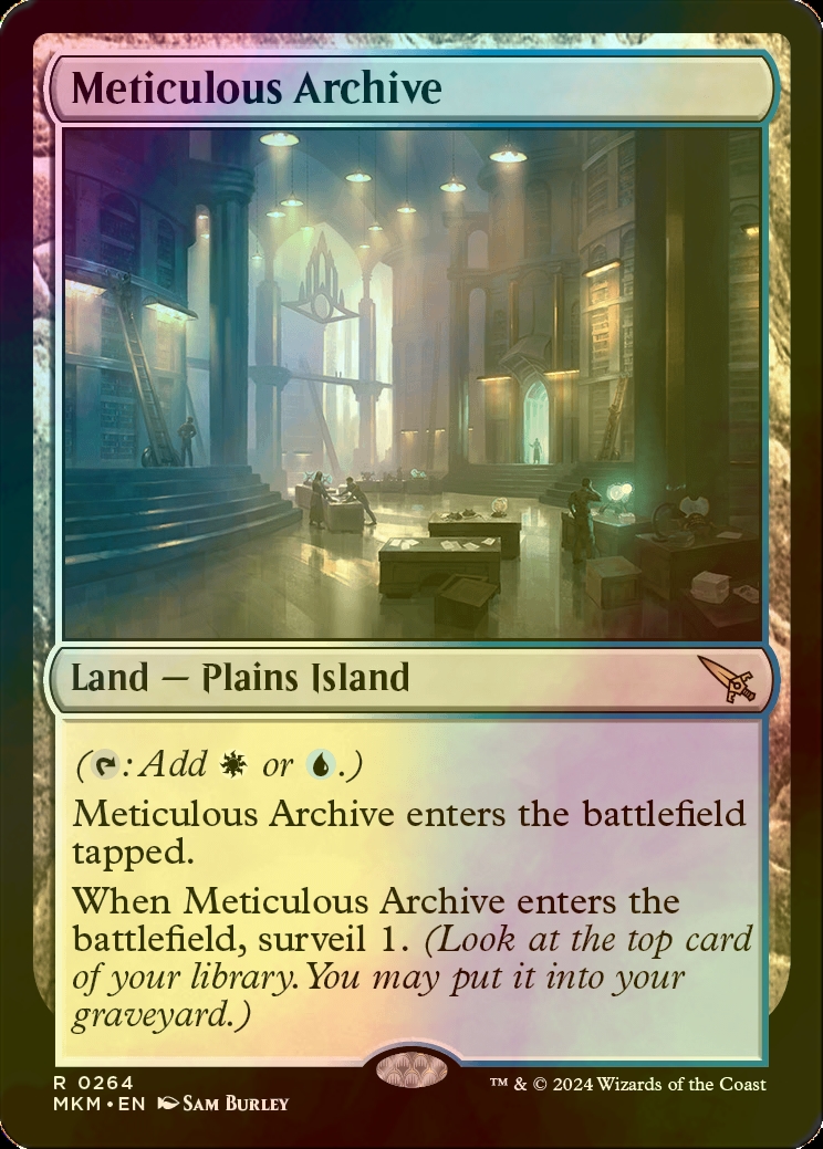 FOIL] 行き届いた書庫/Meticulous Archive 【英語版】 [MKM-土地R