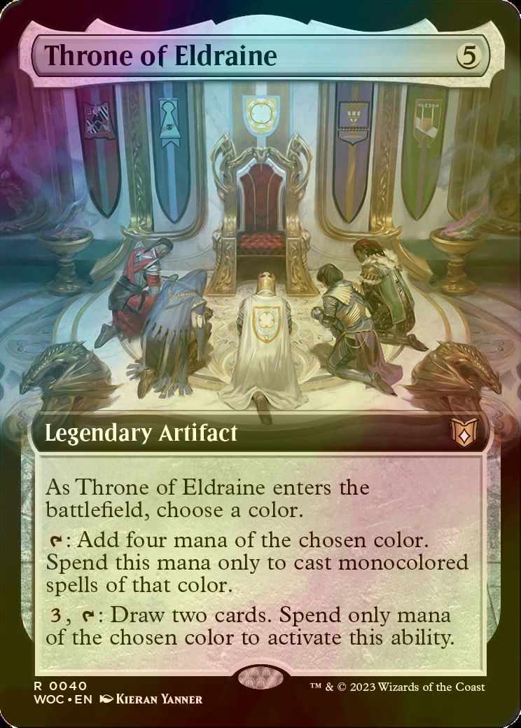 FOIL] エルドレインの玉座/Throne of Eldraine (拡張アート版) 【英語