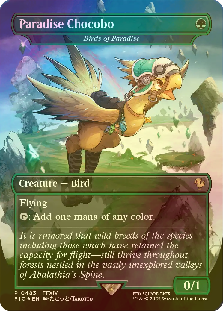 FOIL] 楽園チョコボ/Paradise Chocobo (全面アート版) 【英語版】 [FIC