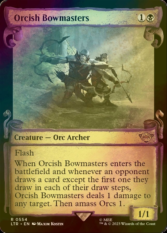 オークの弓使い 英語foilボーダーレス4枚セット MTG】オークの弓使い