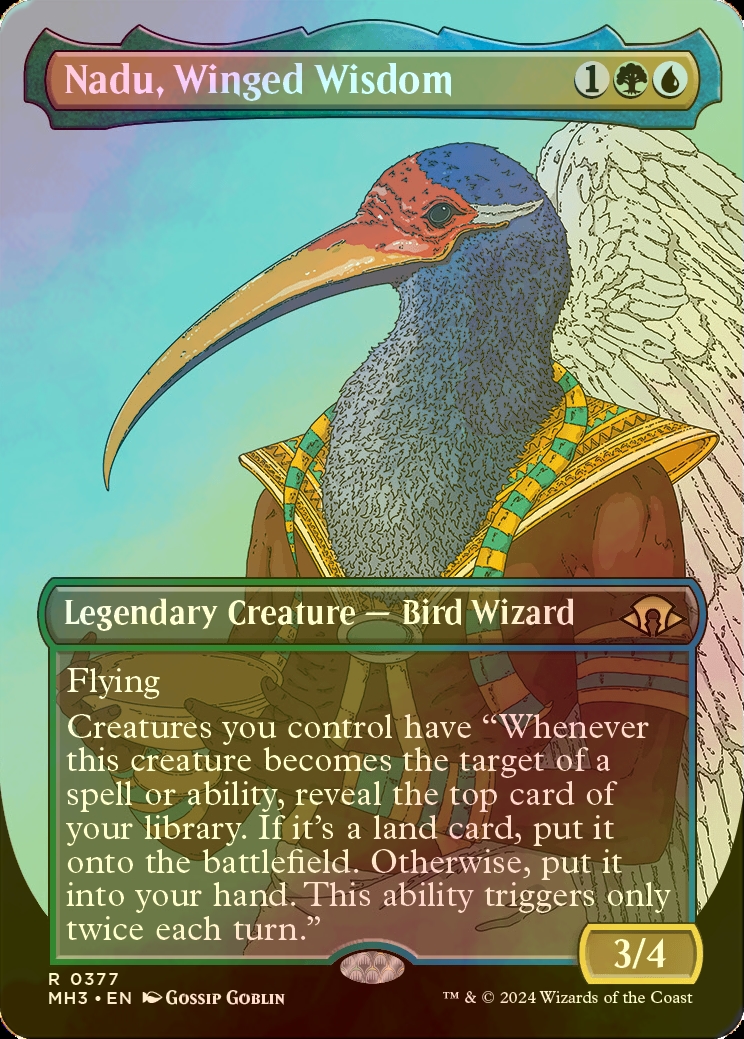 FOIL] 有翼の叡智、ナドゥ/Nadu, Winged Wisdom (全面アート・海外産