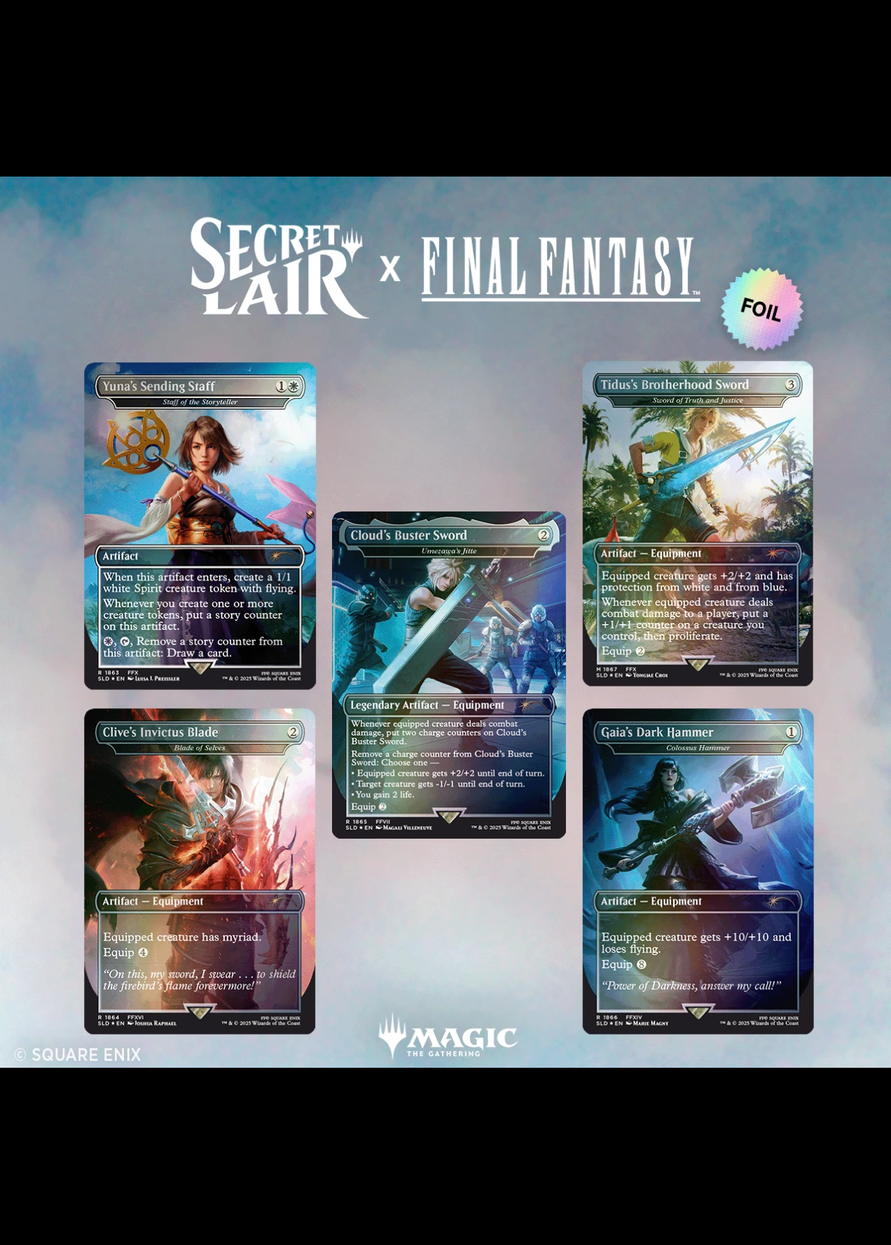 Secret Lair x FINAL FANTASY: Weapons | RAINBOW FOIL EDITION (英語