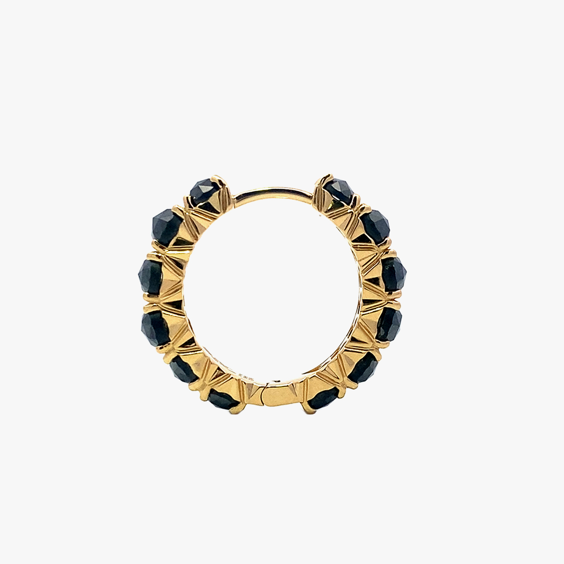 BLACK DIAMOND HOOP PIERCED EARRING(Full)(5ZP0053)｜SJX公式ONLINE STORE
