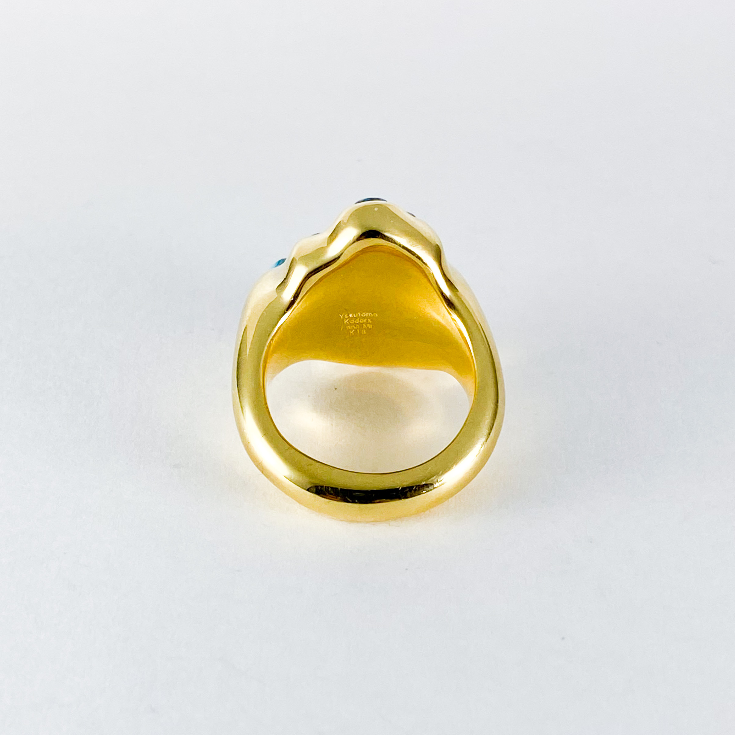 Lone Mt. Kodera Original K18 Ring 320 | ターコイズ・メンズシルバー