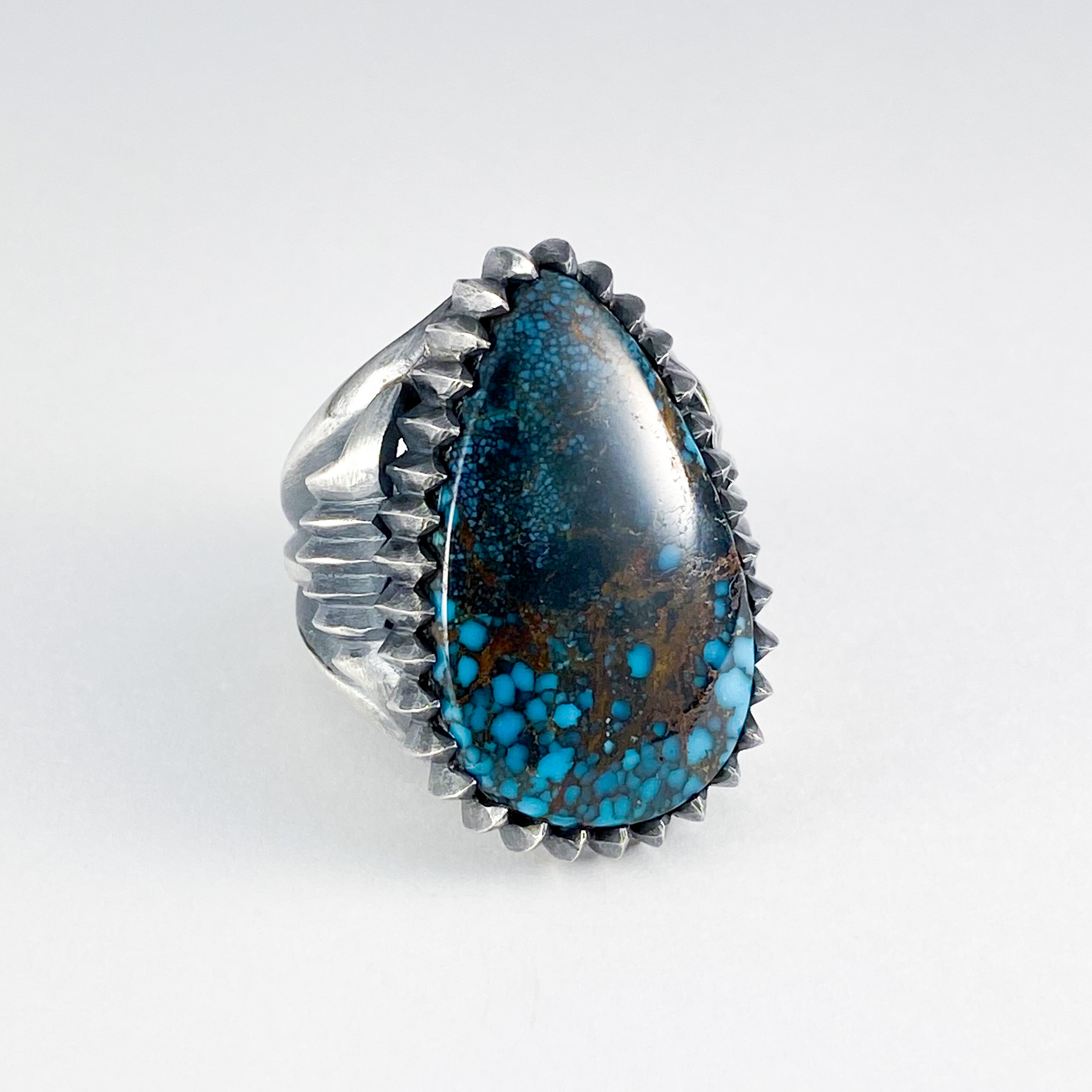 Apache Blue Original Yasu-bezel ring 271 | ターコイズ・メンズ