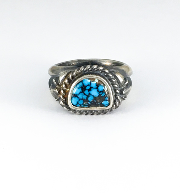 Number Eight original ring 145 | ターコイズ・メンズシルバー
