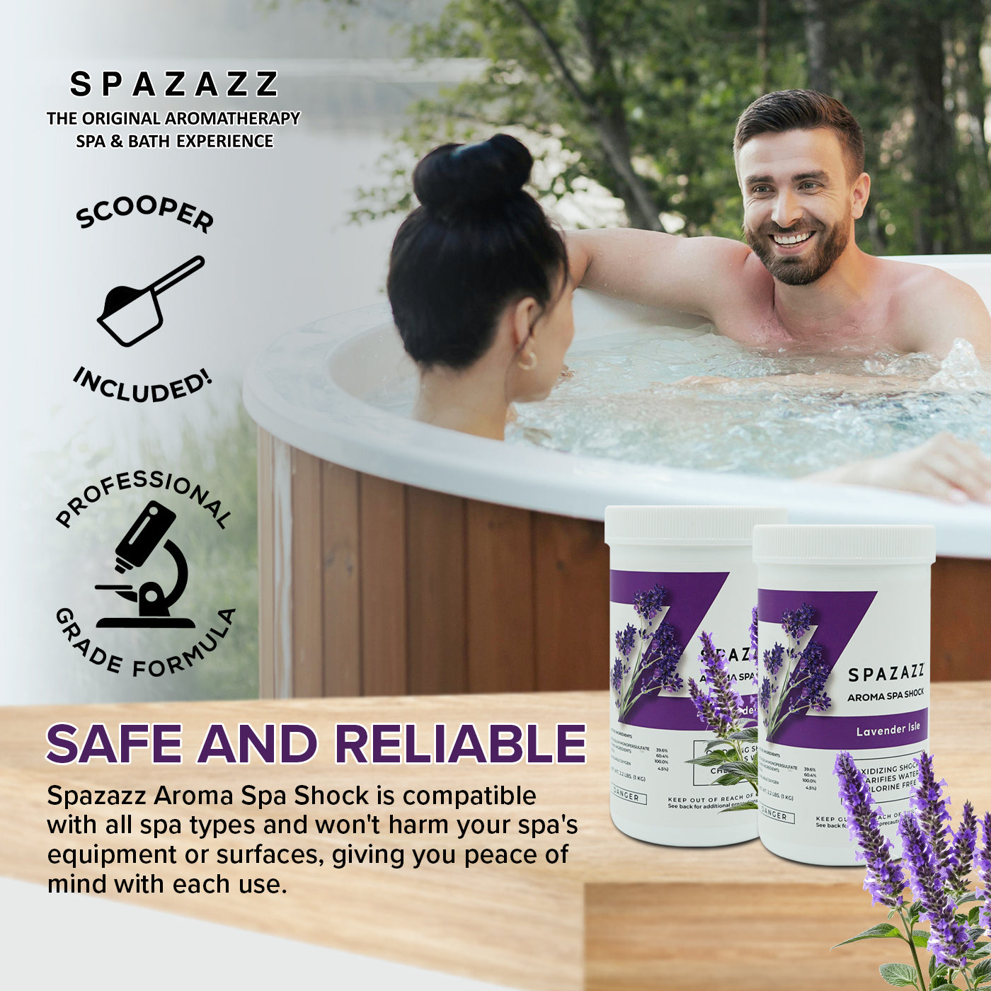Chlorine Free Aroma Spa Shock - Lavender Isle – Spazazz