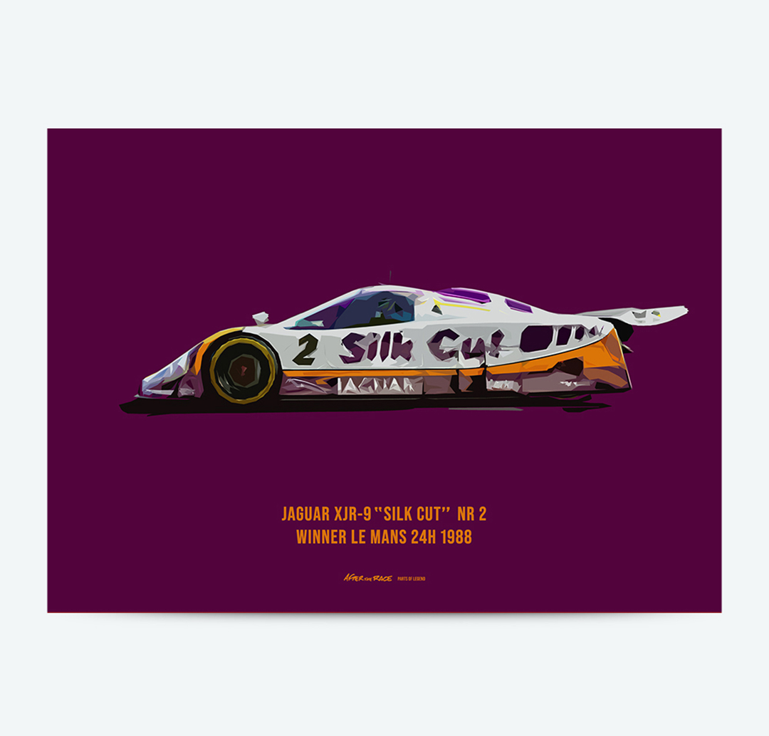 Jaguar XJR-9 Silk Cut Nr2 – Winner Le Mans 24H 1988 Poster