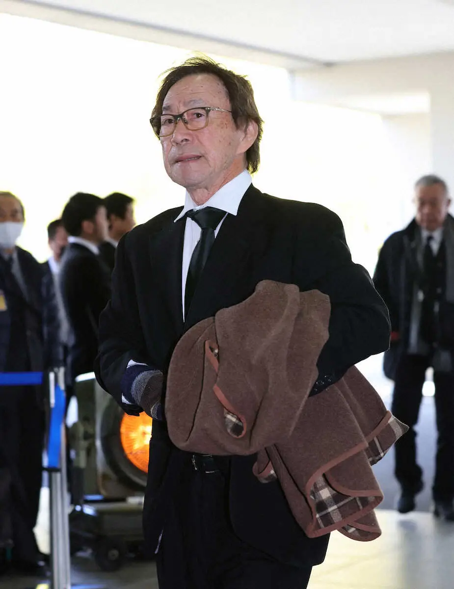 西田敏行さんお別れの会＞お別れの会に参列する堺正章（撮影・松永 柊