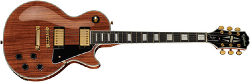 Epiphone Les Paul Custom Koa - natural Single cut electric guitar