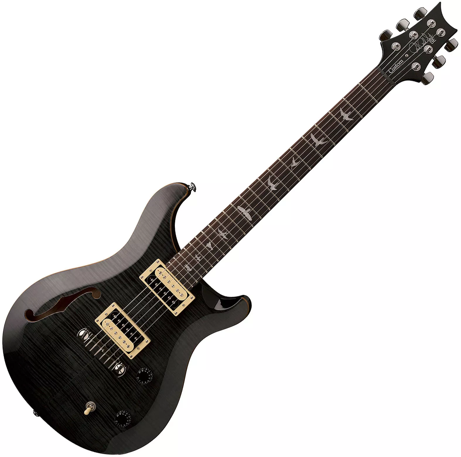 Prs SE Custom 22 Semi-Hollow (2017) - gray black Semi-hollow