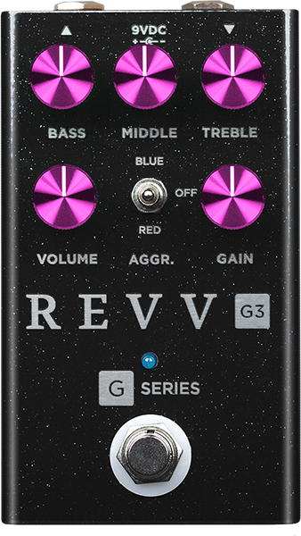 Revv G3 Black Sparkle Overdrive, distortion & fuzz effect pedal