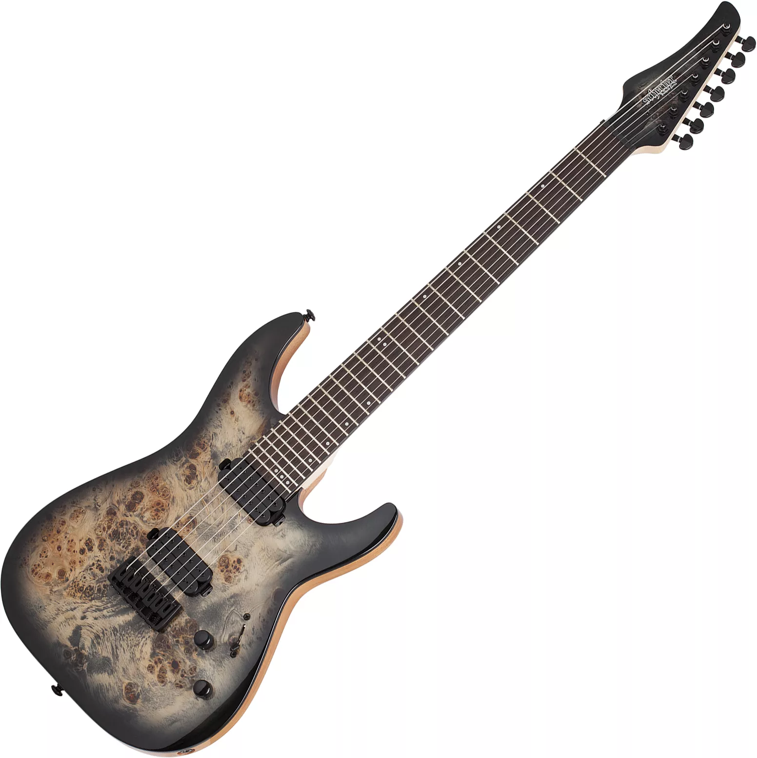 Schecter C-7 Pro - charcoal burst 7 string electric guitar
