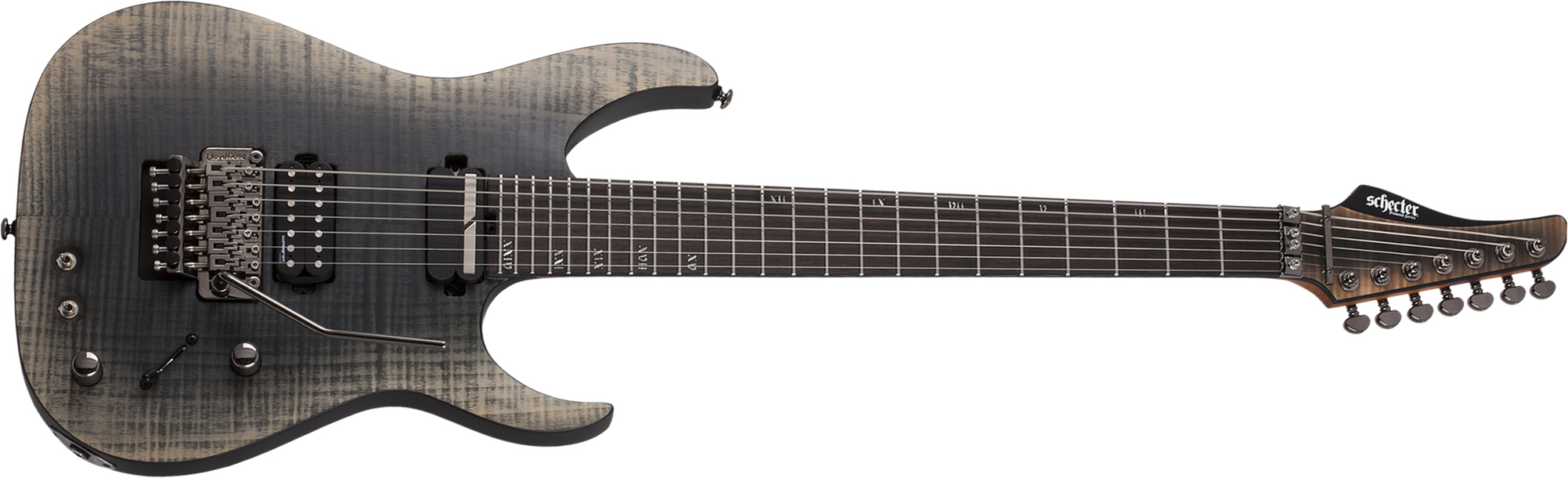 Schecter Banshee Mach-7 FR S - fallout burst 7 string electric guitar