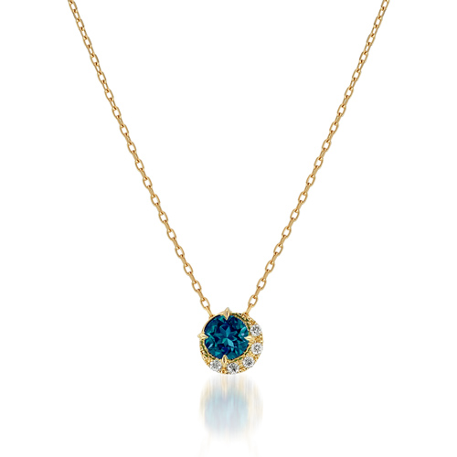 POWER ON THE MOON BLUE TOPAZ NECKLACE(S)(2ZN2388)K18 ネックレス