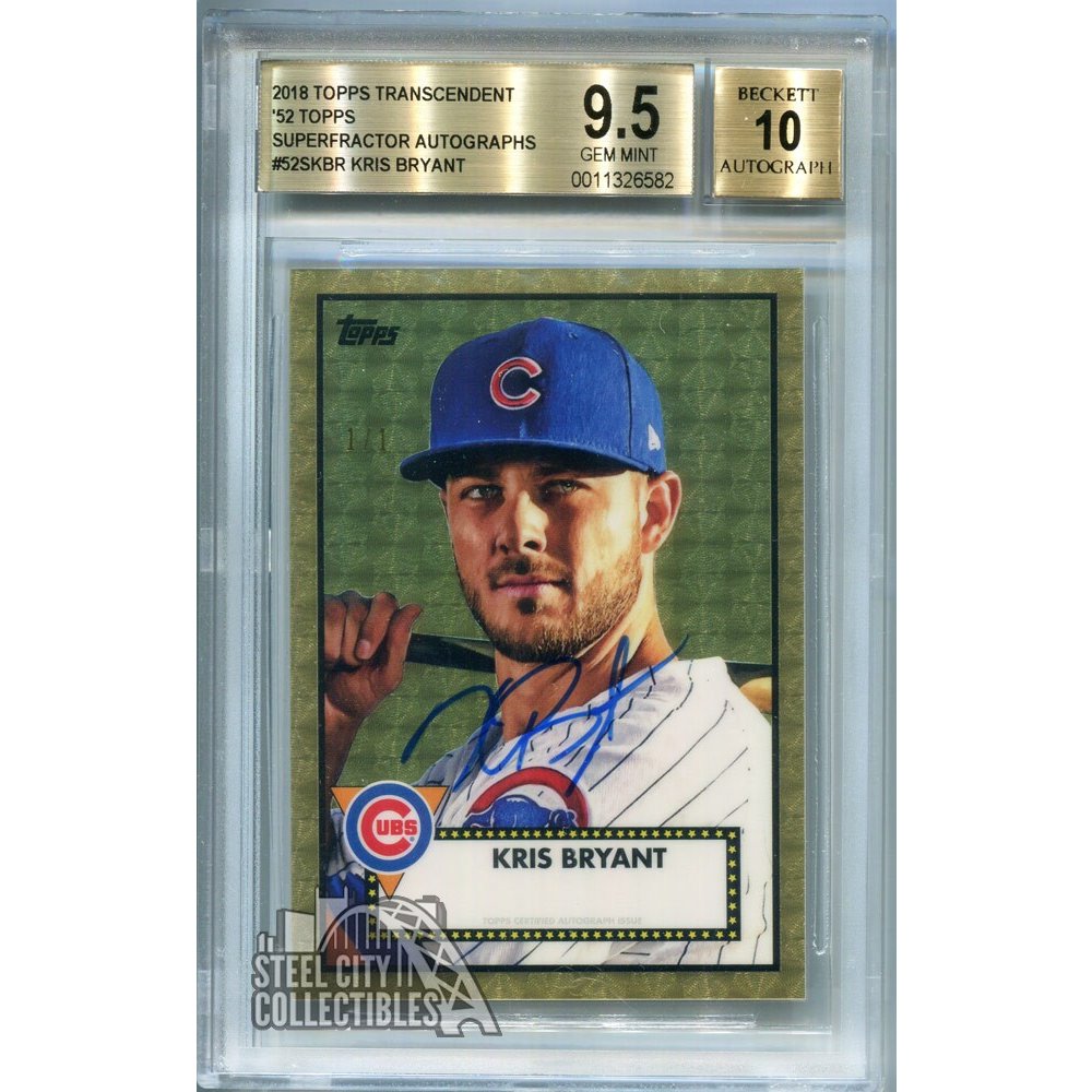 Kris Bryant 2018 Topps Transcendent 1952 Autographed SuperFractor