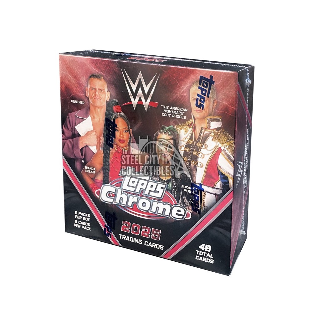 2025 Topps WWE Wrestling Chrome Mega Box | Steel City Collectibles